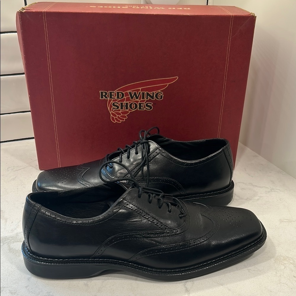 Red Wing Baxter 4790 Oxfords Black Wing Tip Leather Size 11